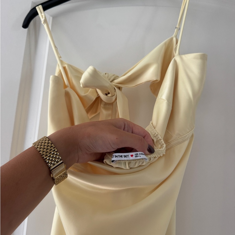 Lucy in the Sky Light Yellow Maxi Dress - Picture 2 of 2